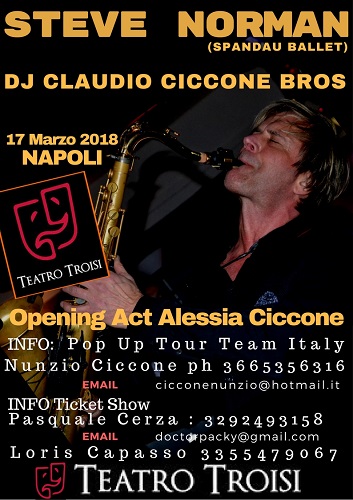 Steve Norman & Dj Claudio Ciccone Bros in concerto a Napoli
