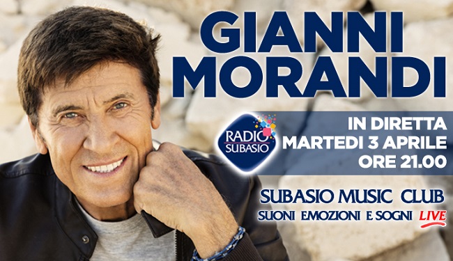Gianni Morandi curiosita 3 aprile Radio Subasio