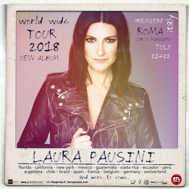 Laura Pausini Live il 21 e 22 luglio sul palco del Circo Massimo di Roma