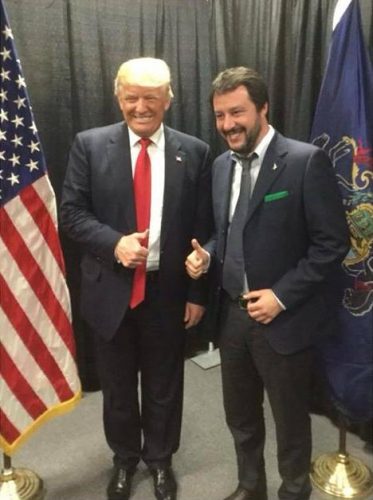 Salvini con Donald Trump
