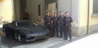 Como, sequestrata Ferrari 360 “taroccata” Como, sequestrata Ferrari taroccata