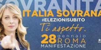 ‘Italia Sovrana’, Fratelli d’Italia scende in piazza a Roma