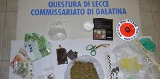 Galatina: scovato supermarket della droga, un arresto