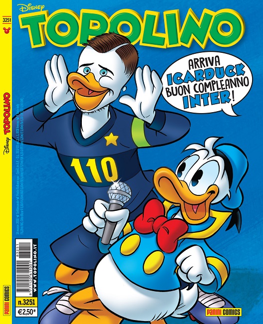 110 auguri Inter, buon compleanno da Topolino