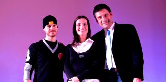 Maximo De Marco dirige Fabrizio Frizzi e Claudia Koll sul set della Campagna Mondiale per la Donazione degli Organi