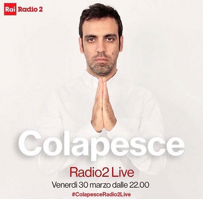 Colapesce torna Radio2 live Infedele Orchestra