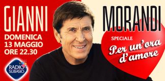 Gianni Morandi ospite in radio con una scaletta personalizzata Gianni Morandi ospite radio scaletta personalizzata 13 maggio 2018