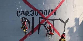 Greenpeace ‘abborda’ nave cisterna di olio di palma, 6 arresti