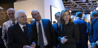 Sergio Mattarella in visita all’Ericsson Studio di Stoccolma presidente Mattarella AD Ericsson Italia