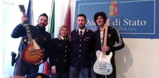 Ritrovate a Perugia 2 chitarre rubate a Drigo, il chitarrista dei Negrita