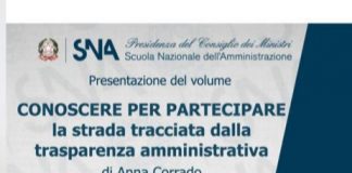 Libri: Anna Corrado presenta “Conoscere per partecipare, la strada tracciata dalla trasparenza amministrativa”