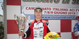 Leonardo Marseglia secondo nel Campionato Italiano ACI Karting leonardo marseglia fine gara