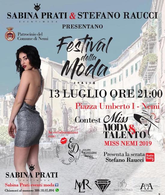 Festival della Moda e "Miss Moda & Talento" a Nemi