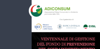 Adiconsum celebra il ventennale di gestione del Fondo prevenzione usura. Storia, presente e futuro