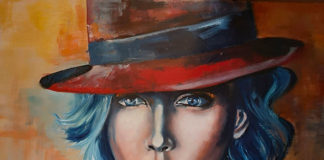 Anna Notarantonio, tutte le sfumature della femminilità osservate dal punto di vista di una donna la donna con il cappello rosso cu 70x70