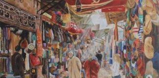 Mike H. Ferrell, the fascinated look at reality told in a Naif style (IE) souk girl taking a photo