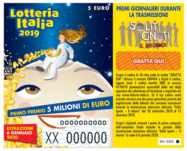 Lotteria Italia 2019: premio da 5 milioni di euro a Torino. I biglietti vincenti