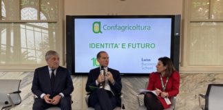 Centenario di Confagricoltura: “Avanti con coraggio e determinazione” tajani giansanti de micheli talk