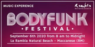 Il Body Funk Festival slitta al 6 settembre: ecco chi partecipa bodyfunk