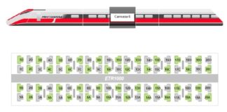 Frecce Trenitalia, un nuovo criterio per rispettare le distanze di sicurezza disposizione posti frecce