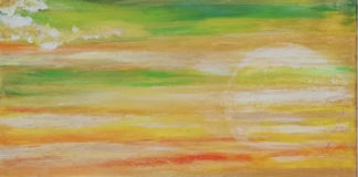 Marijana Vukovic’s landscapes, hovering between figuration and abstraction (IE) sunset