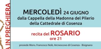 Rosario dalla Cappella della Madonna del Pilerio a Cosenza: ecco quando rosario cosenza 24 giugno 2020