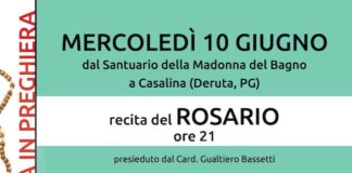 Rosario dal Santuario della Madonna del Bagno a Casalina: ecco quando rosario italia in preghiera 10 giugno 2020
