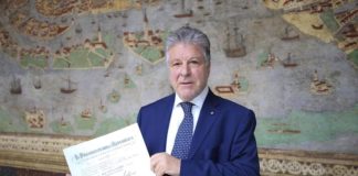 Vincenzo Spera riceve diploma onorifico di commendatore dell’Ordine “Al merito della Repubblica italiana” vincenzo spera