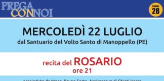 Rosario dal Santuario del Volto Santo di Manoppello: ecco quando rosario tv 22 luglio 2020