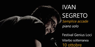 Ivan Segreto a Viterbo il 10 ottobre per Genius Loci