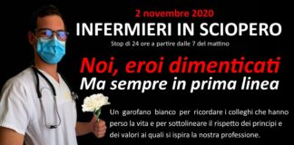 Infermieri in sciopero lunedì 2 novembre contro “chi calpesta i diritti e le istanze legittime degli infermieri italiani”