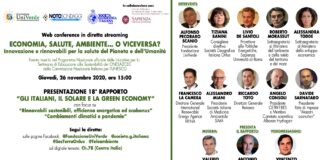 Rapporto “Gli italiani, il solare e la green economy”: web conference in diretta streaming giovedì 26 novembre