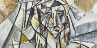 Multiple variations of Cubism in the artworks of Christian Hoeld (IE) woman in a red chair
