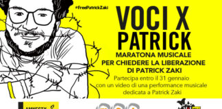 Free Patrick Zaki: l’8 febbraio una maratona musicale per la sua liberazione