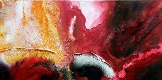 Emotional intuitions transformed into a pictorial gesture in Abstract Expressionism by Judith Seiler Schlömmer (IE) abstrakt in rot