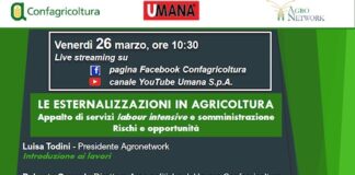 “Le esternalizzazioni in agricoltura”, webinar il 26 marzo esternalizzazioni in agricoltura