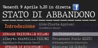 Vittime di eventi catastrofici, evento on line “Stato di abbandono”