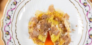 L’Uovo in raviolo, la ricetta di Massimiliano Mascia in tv uovo raviolo mascia