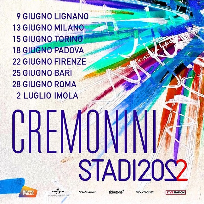 Concerti di Cesare Cremonini 2022: date tour negli stadi