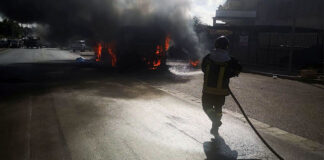 Caserta, incendio a un autobus: messi al sicuro conducente e passeggeri incendio villa literno