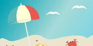 Scottature solari, consigli su come prevenirle in estate beach disegno