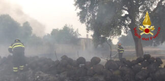 Abbasanta: vasto incendio di vegetazione, minacciato campo scout incendio abbasanta