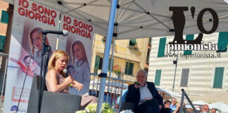 A tu per tu con il giornalista e conduttore Mario Giordano mario giordano con giorgia meloni