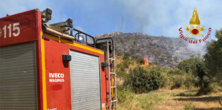 Vasto incendio ieri nel casertano, l’intervento del Vigili del Fuoco incendio caserta