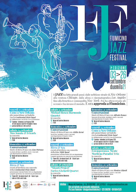 locandina programma fiumicino jazz festival