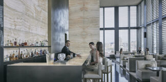 Milano Skyline Collection, sette inediti signature cocktails armani bamboo bar aperitivo with bartender