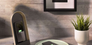 Caricabatterie wireless di design Lotus e Domus da Cellularline domus lotus