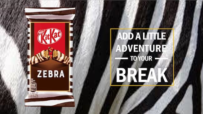 kitkat zebra wall