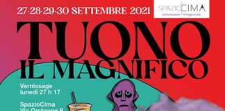 “Tuono il magnifico”, mostra-evento alla galleria SpazioCima di Roma locandina tuono il magnifico