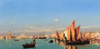 “Il mito di Venezia. Da Hayez alla Biennale”, mostra a Novara Guglielmo Ciardi, Veduta della laguna veneziana